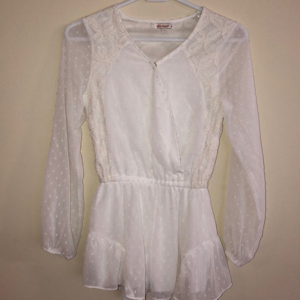 Romper white lace